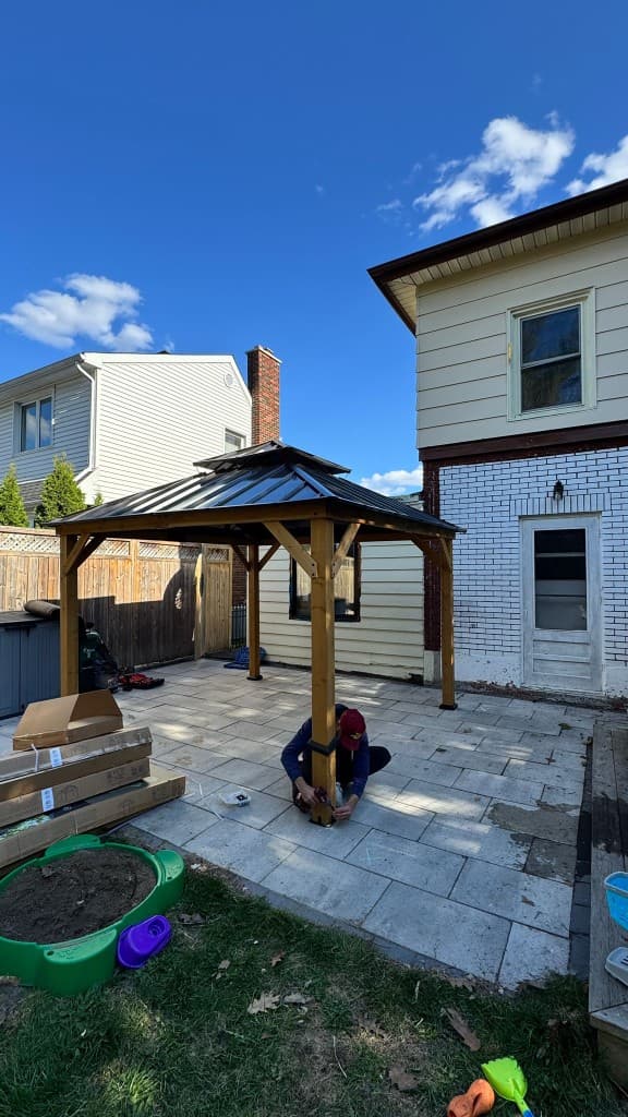 Gazebo Installation in Progress