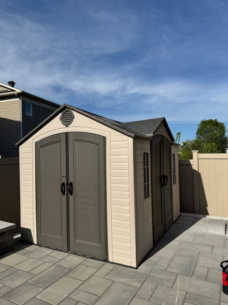 Dual-Entry Storage Shed